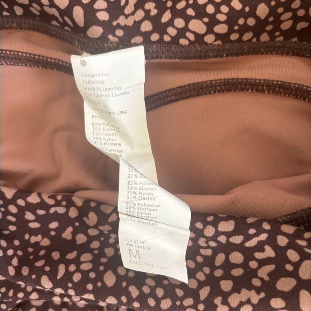 Fabletics PureLuxe Leggings Cacao Spotted Animal - Picture 4 of 6